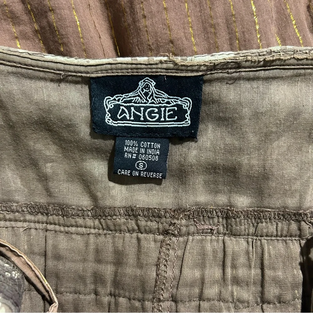 Angie Brown Mixed Fabric and Lace Dress Vintage Style - Small - Picture 3 of 11